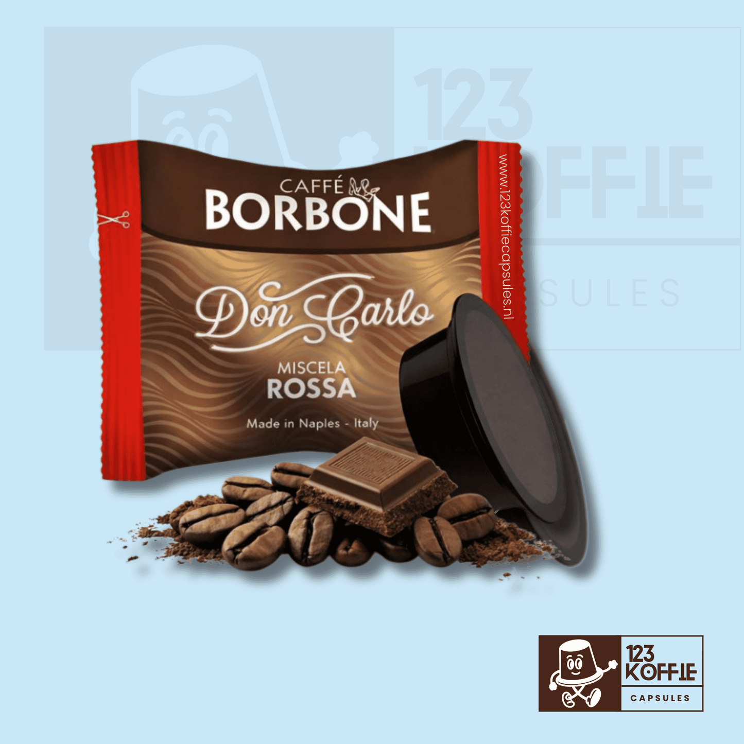 Borbone Rossa capsules A Modo Mio 50 stuks krachtige espresso
