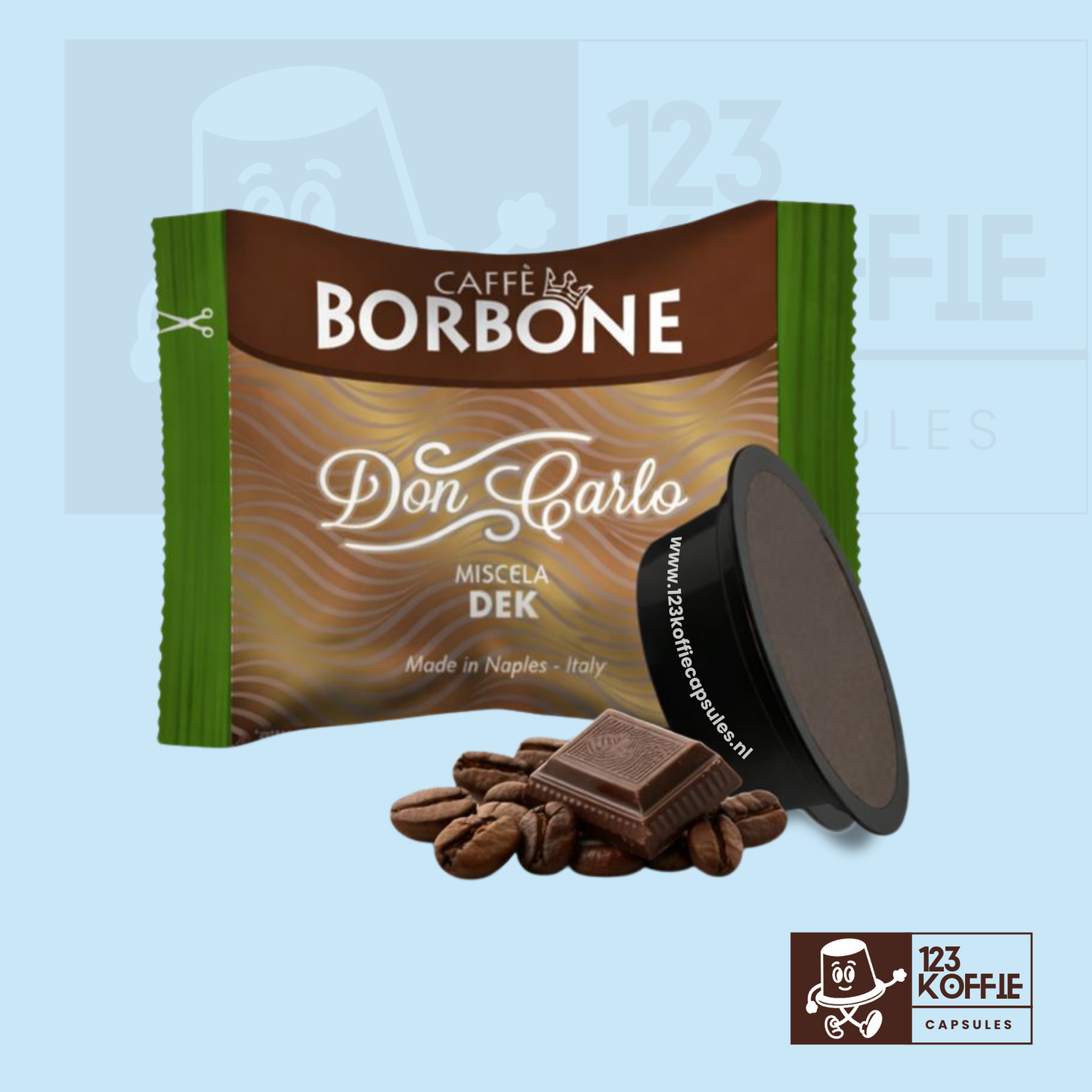 Borbone decaf espresso capsules geschikt voor Lavazza A Modo Mio machines