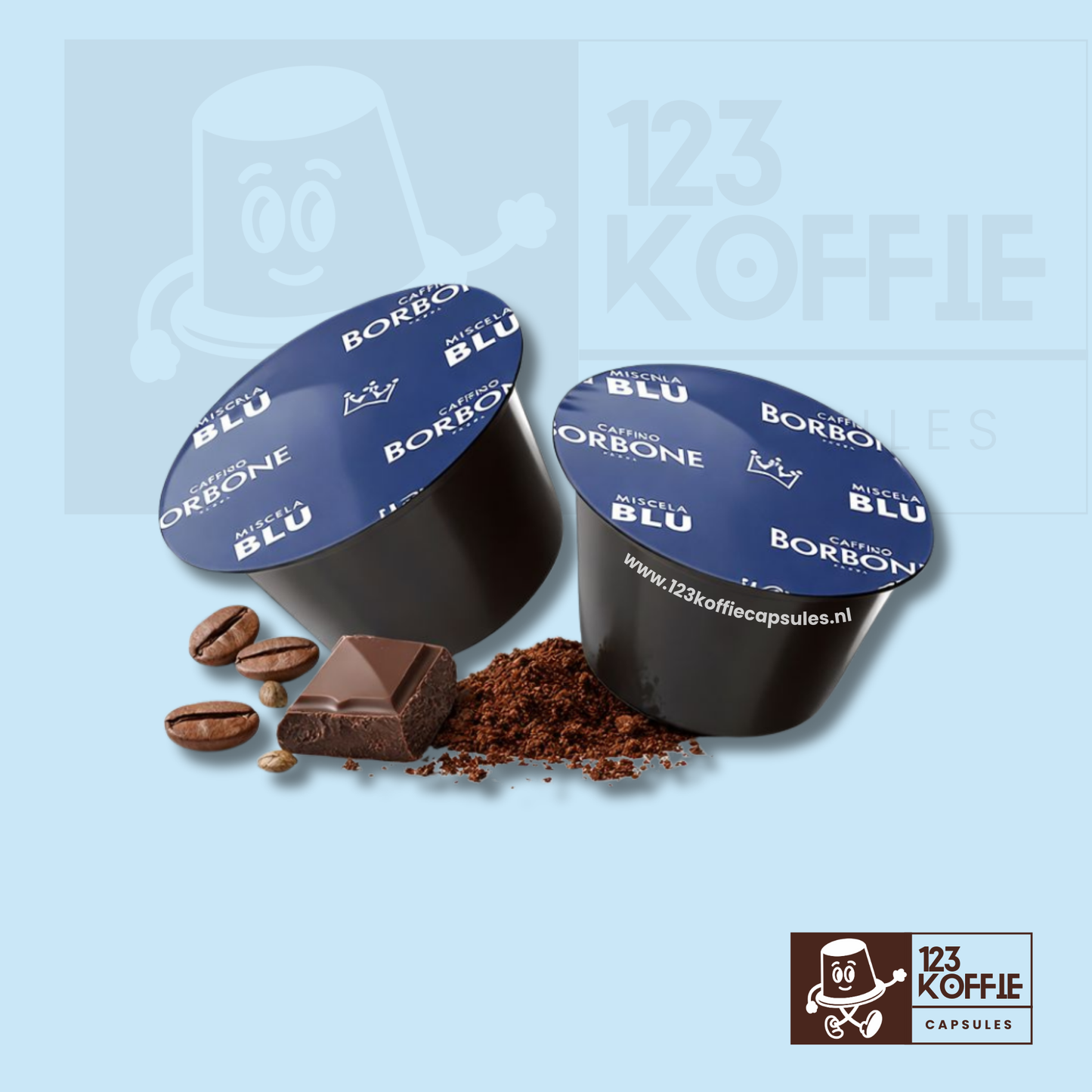 Caffè Borbone Blu capsules Dolce Gusto – ronde en volle Italiaanse espresso
