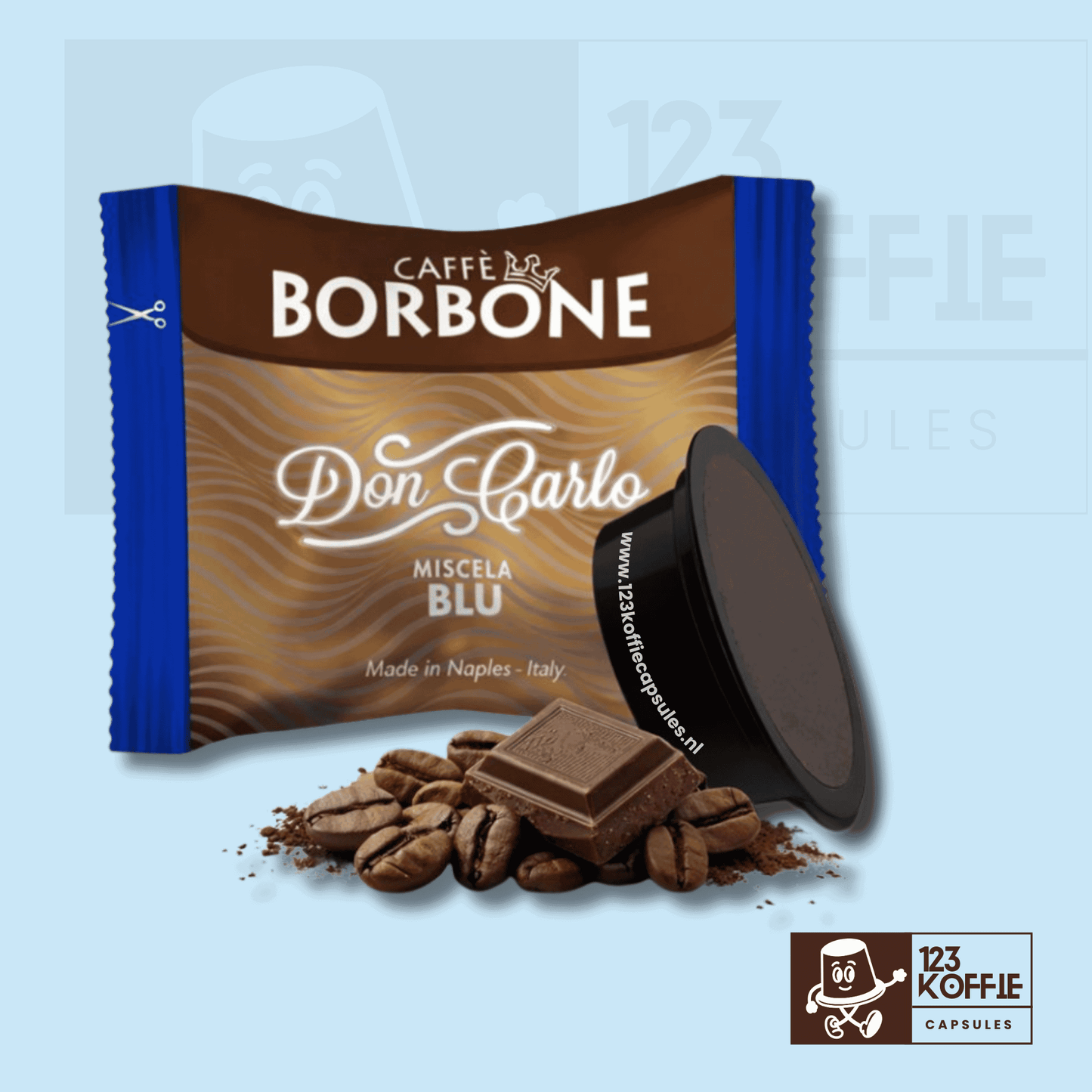 Losse Borbone Blue Blend A Modo Mio capsule – compatibel met A Modo Mio machines – ronde Italiaanse espresso