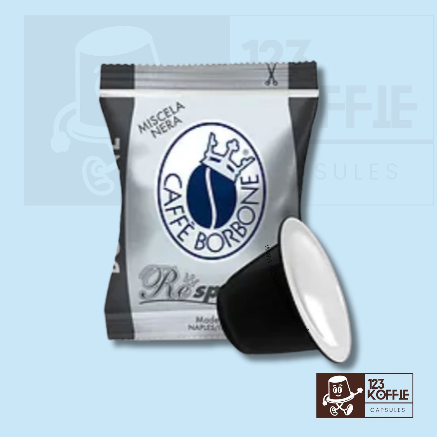 Verpakking Caffè Borbone Respresso Nera capsules 50 stuks – compatibel met Nespresso Original – krachtige Italiaanse espresso