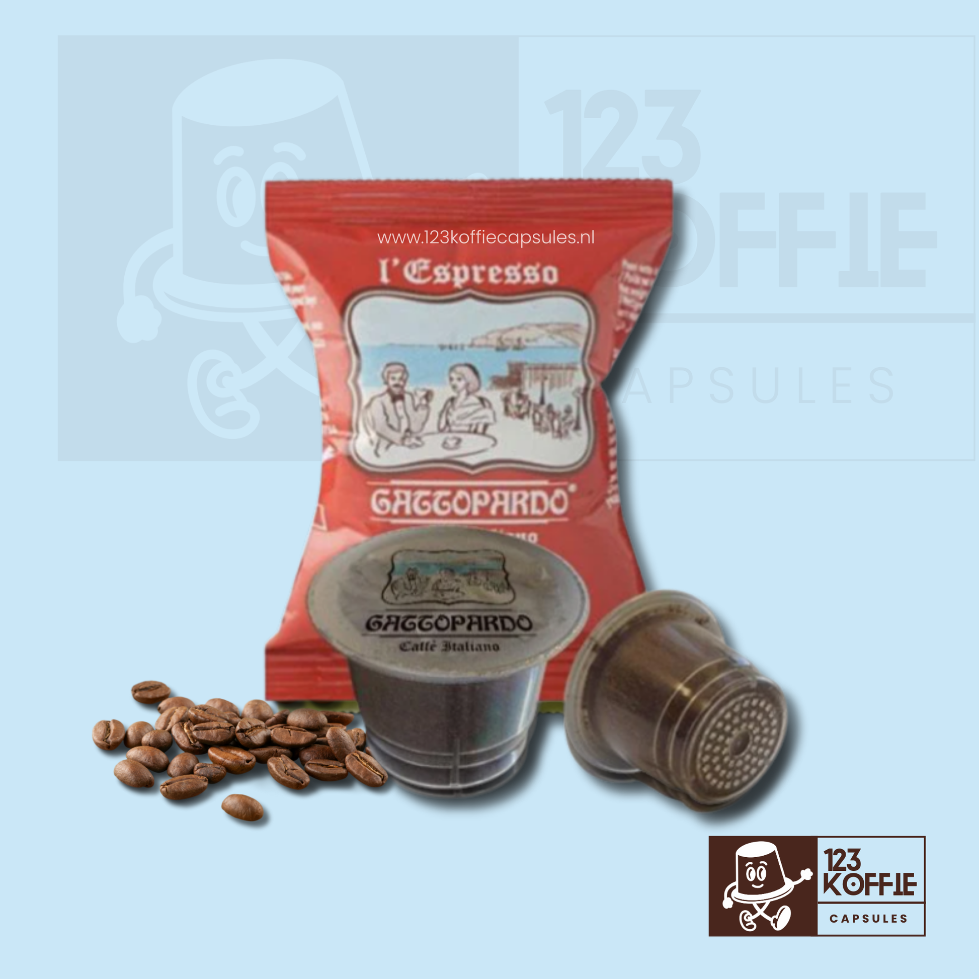 Caffè Gattopardo Volle Espresso capsule – compatibel met Nespresso Original – donkere branding en rijke crema