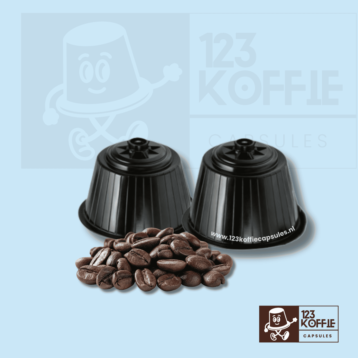 Twee espresso capsules compatibel met Dolce Gusto met koffiebonen – Arabica en Robusta blend
