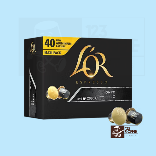 L'Or Onyx intesiteit 12 Koffiecapsules