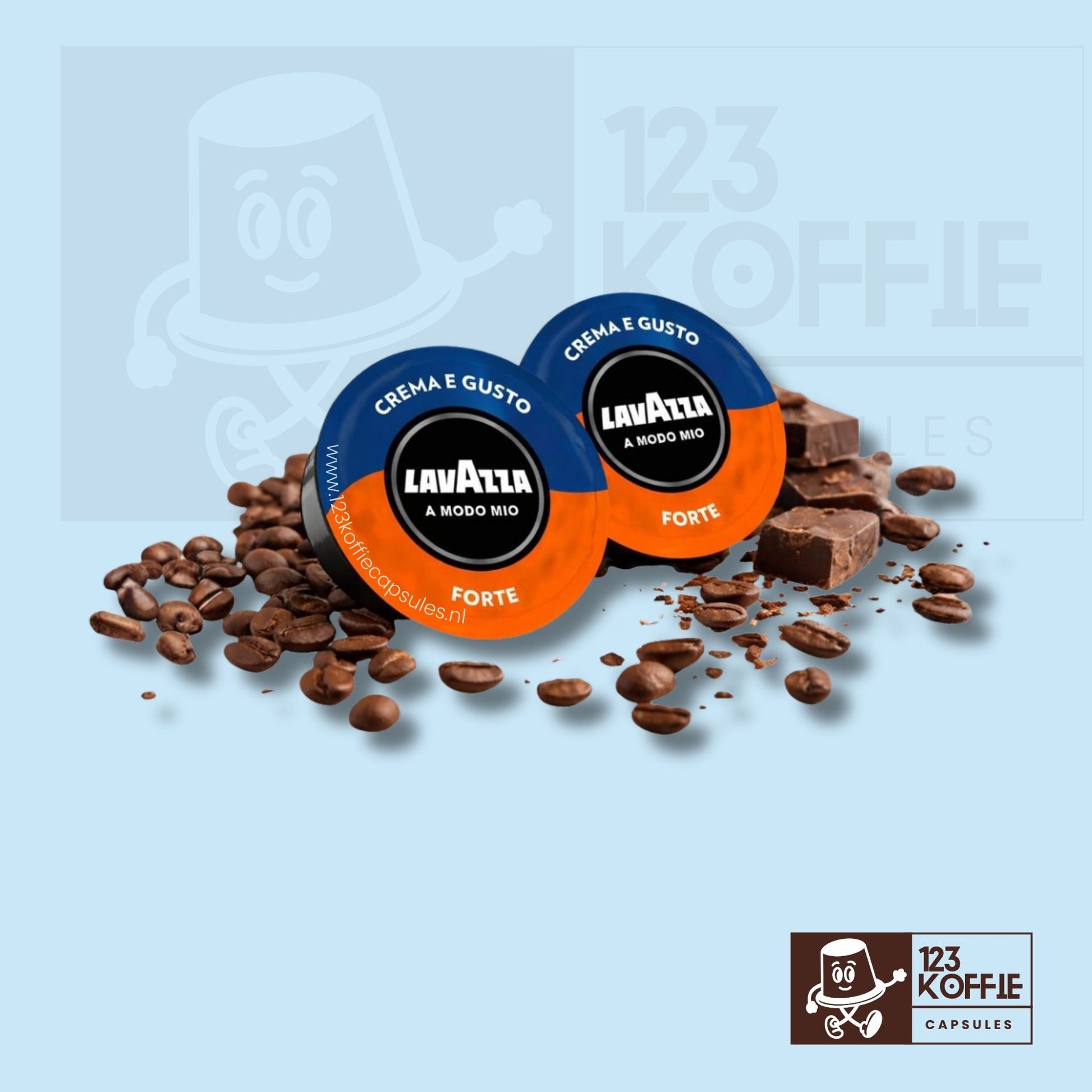 Lavazza Crema e Gusto Forte koffiecapsules voor A Modo Mio, zeer krachtige espresso met donkere branding en volle body