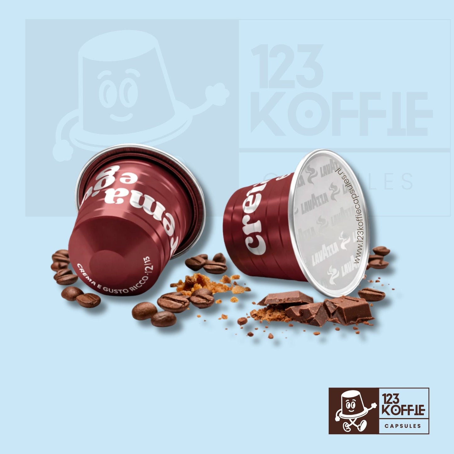 Lavazza Crema e Gusto Ricco aluminium koffiecapsules compatibel met Nespresso Original