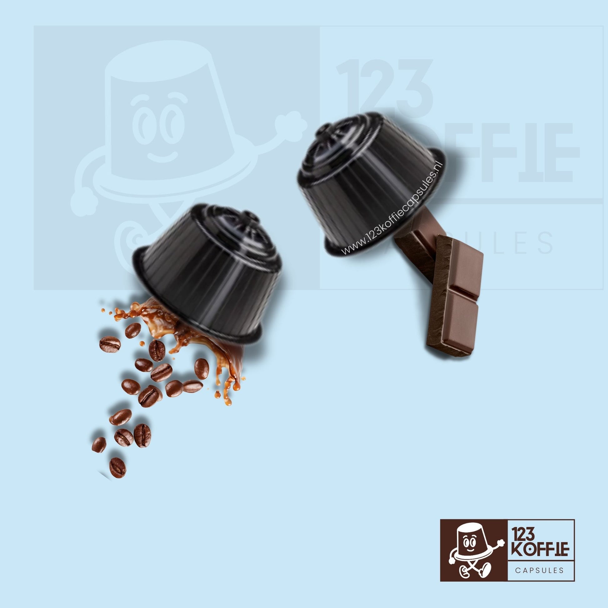 Sandemetrio Cioccolato koffiecapsules compatibel met Dolce Gusto, romige chocolade koffiedrank met cacao en milde koffie, Italiaans zoet koffiemoment
