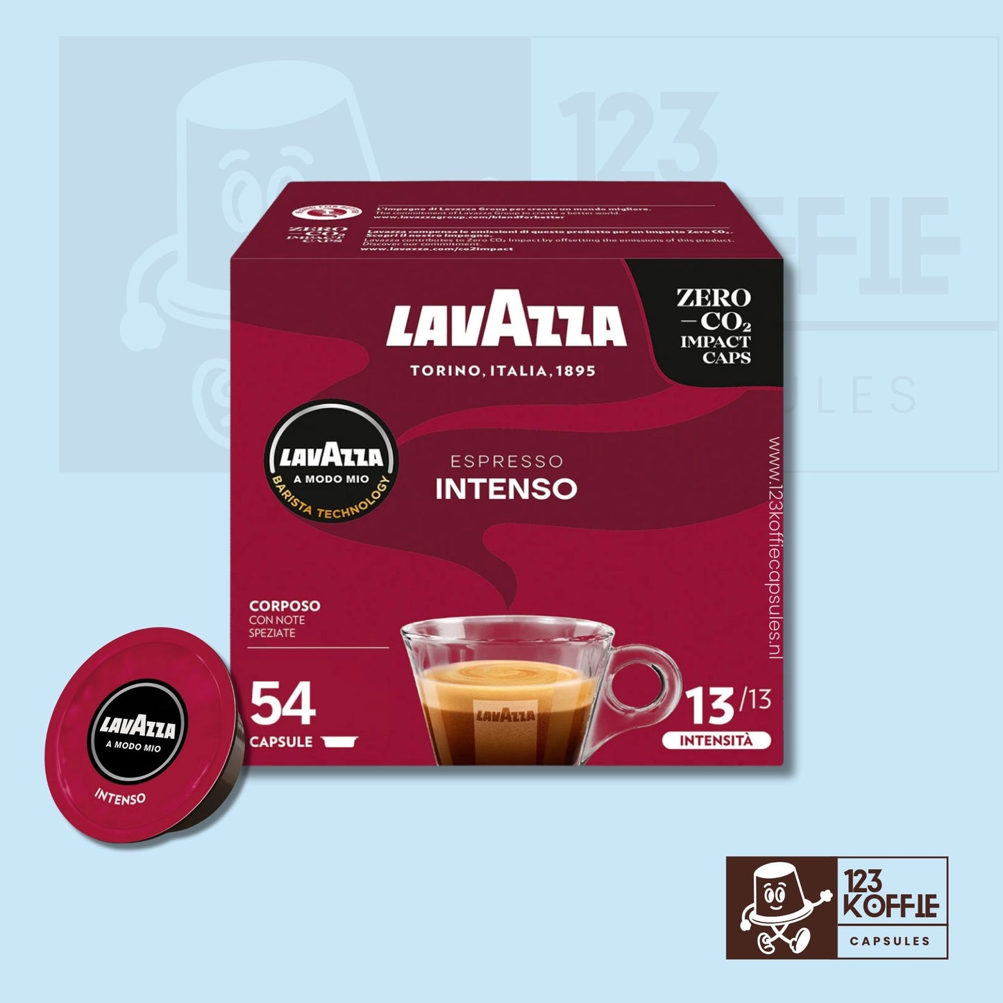 Lavazza Espresso Intenso capsules A Modo Mio 54 stuks intensiteit 13